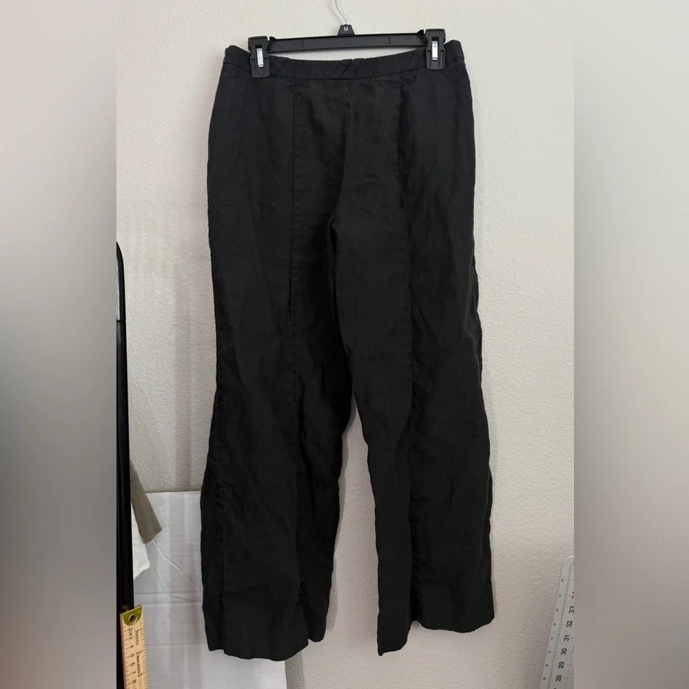 Georgio Armani Black 100% Linen Pants - Picture 7 of 10